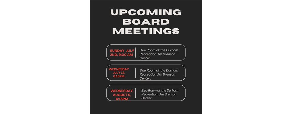 Upcoming Board Meetings