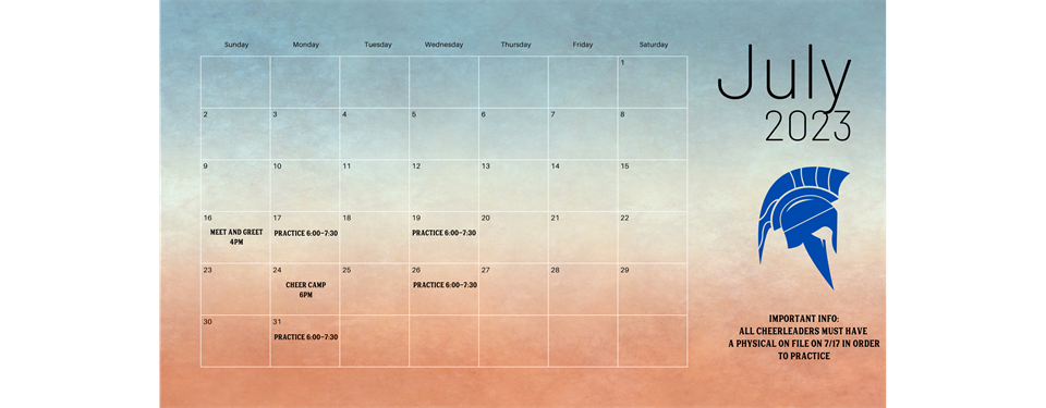 2023 CHEER Schedule